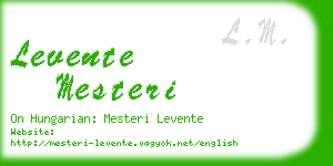 levente mesteri business card